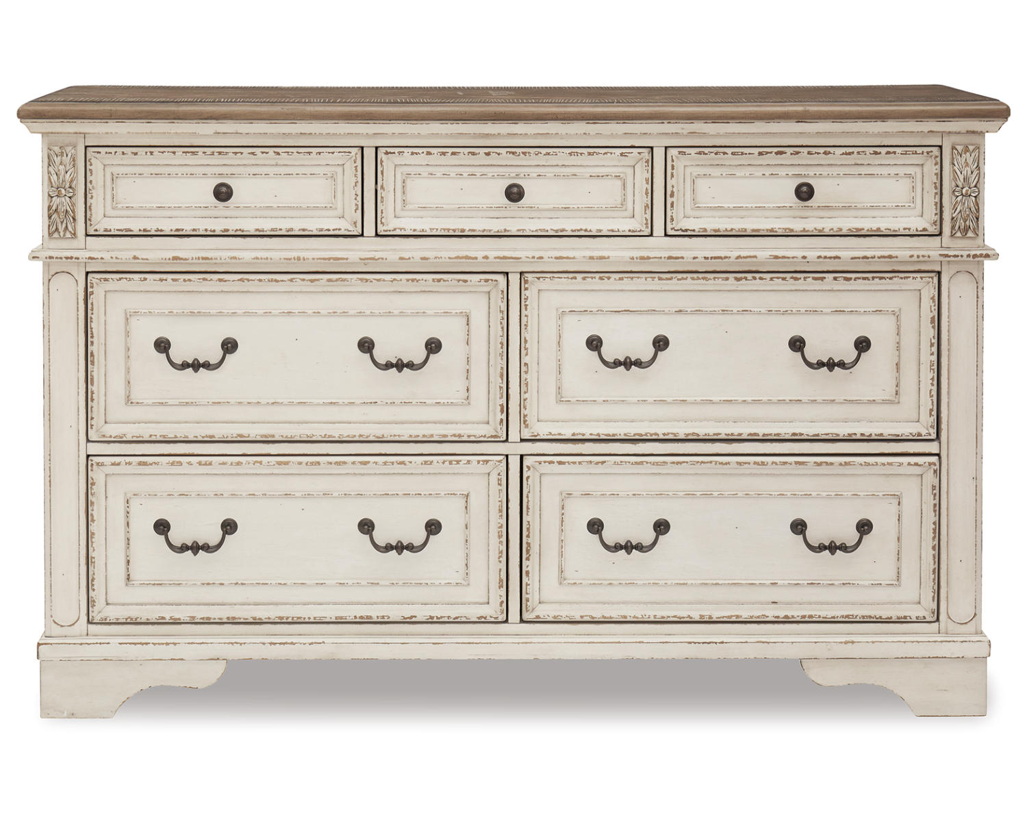 Realyn Queen Panel Bed, Dresser, Chest and 2 Nightstands