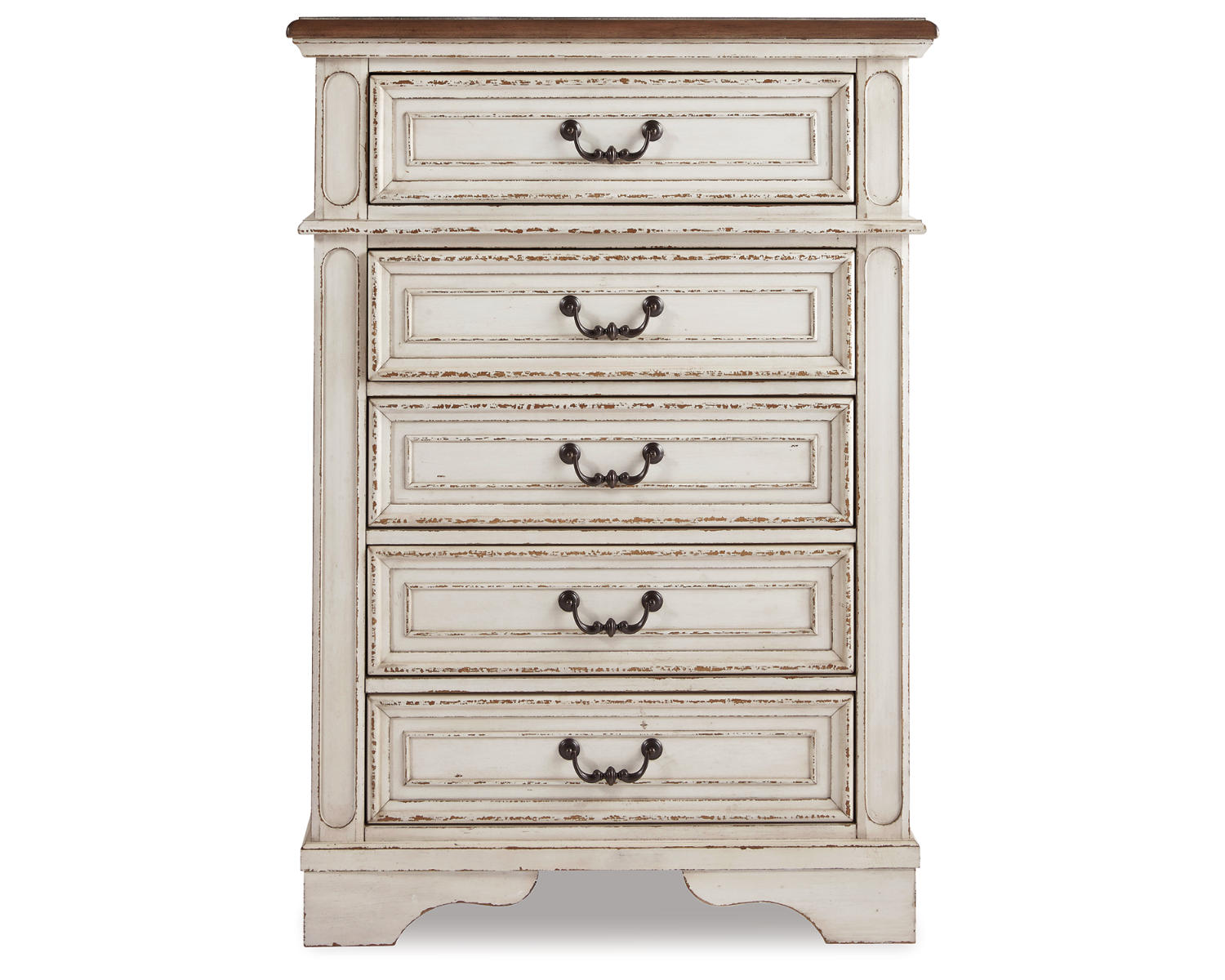 Realyn Full Panel Bed, Dresser, Mirror and Chest
