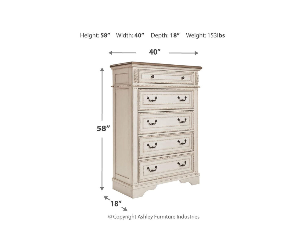 Realyn Full Panel Bed and Chest