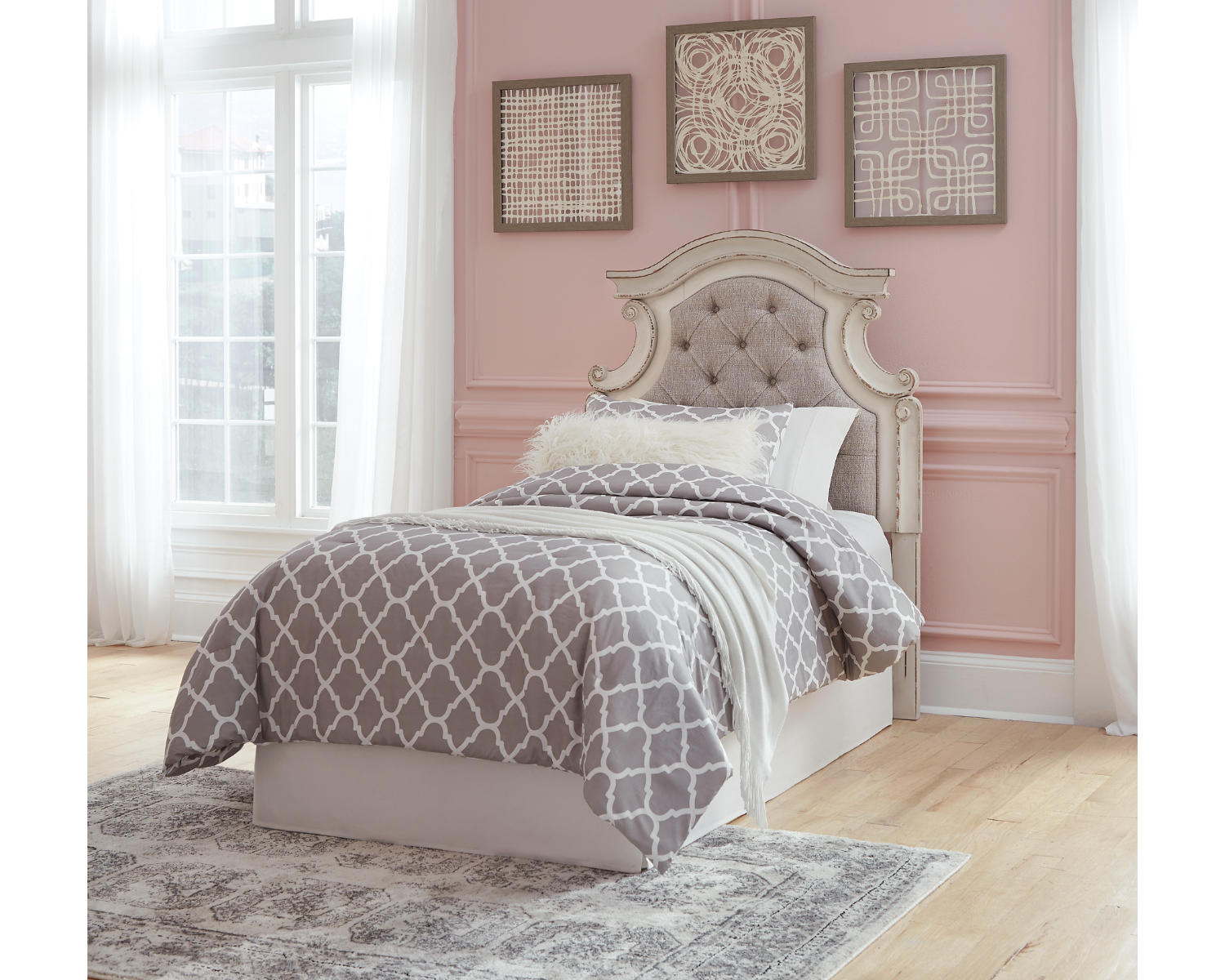 Realyn Twin Upholstered Panel Headboard