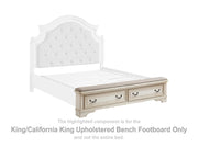 Realyn King/California King Upholstered Bench Footboard