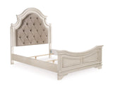 Cama Queen con paneles tapizados Realyn