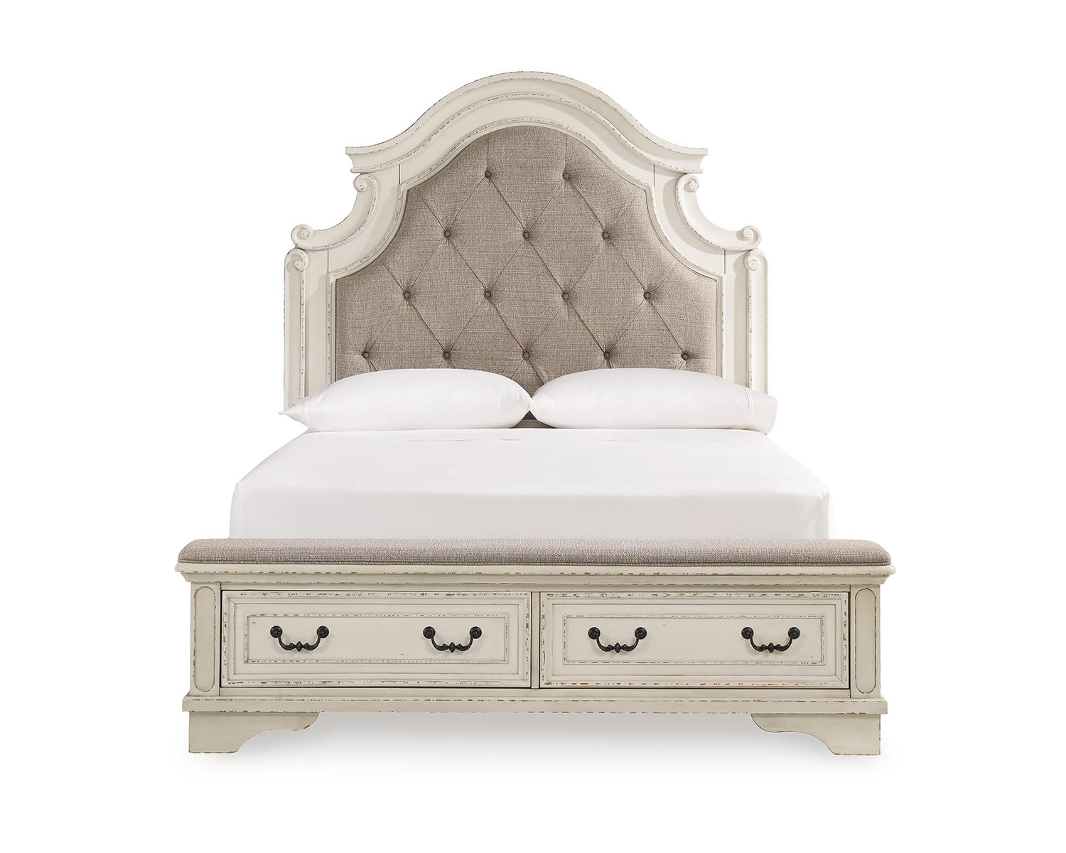 Realyn Queen Panel Bed, Dresser, Mirror and 2 Nightstands