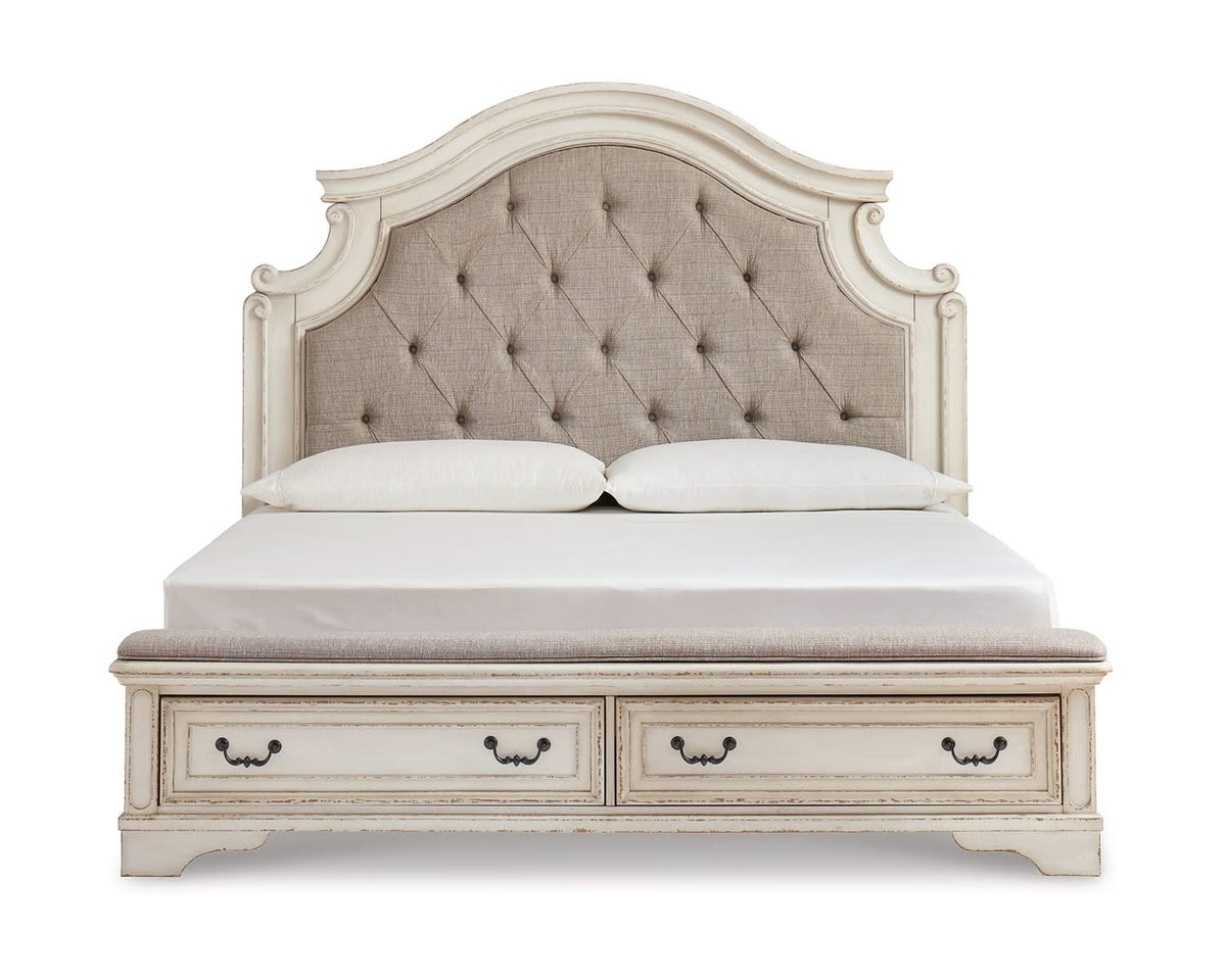 Cama tapizada con almacenaje Realyn California King