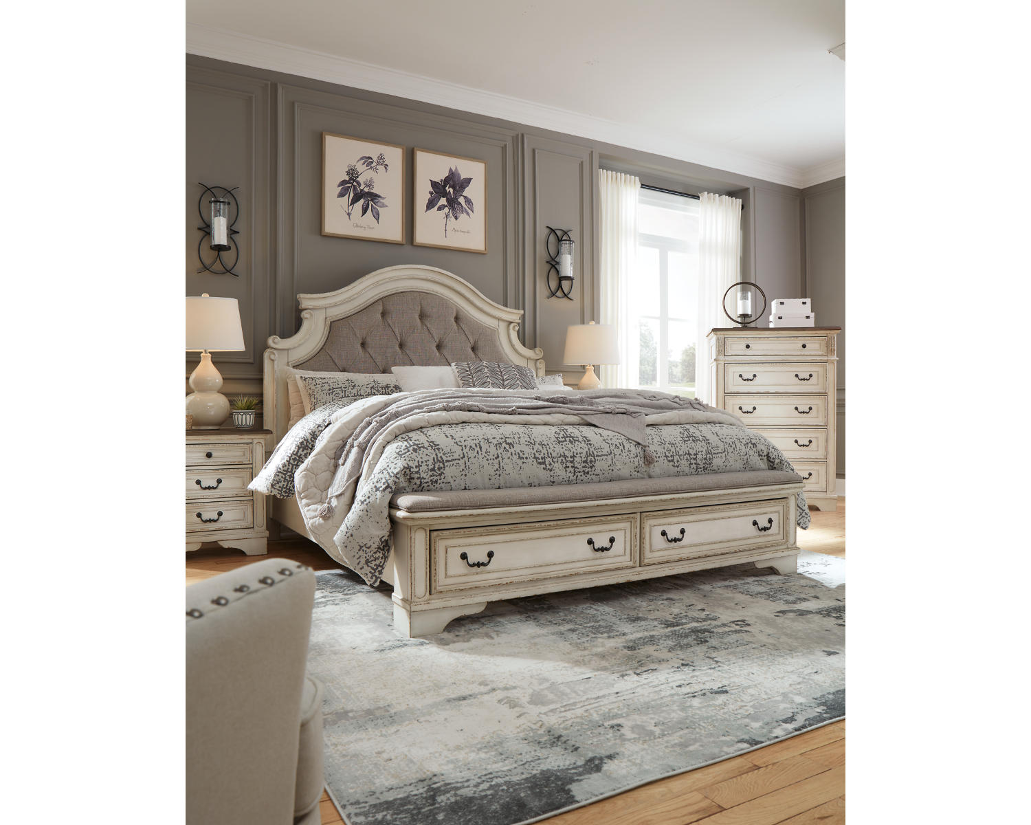 Realyn California King Upholstered Storage Bed