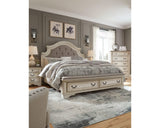 Cama tapizada con almacenaje Realyn California King