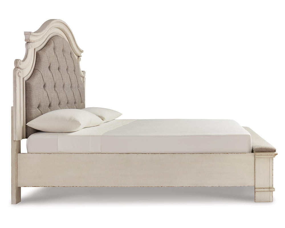 Cama tapizada con almacenaje Realyn California King