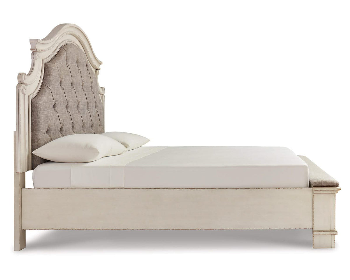 Cama tapizada con almacenaje Realyn California King