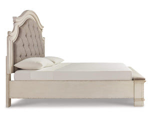 Cama tapizada con almacenaje Realyn California King
