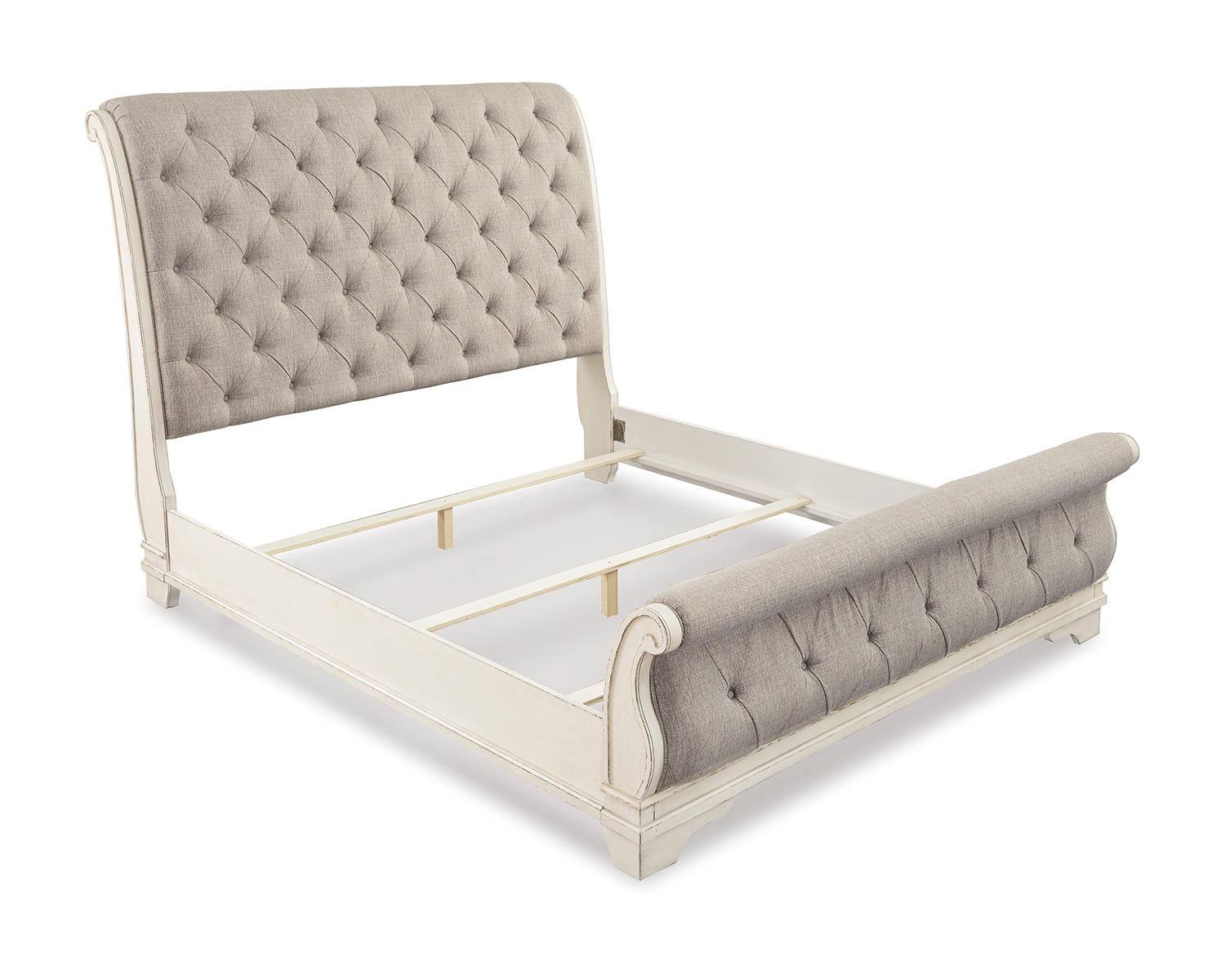 Realyn King Sleigh Bed, Dresser Mirror and Nightstand