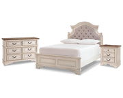 Realyn Full Panel Bed, Dresser and Nightstand