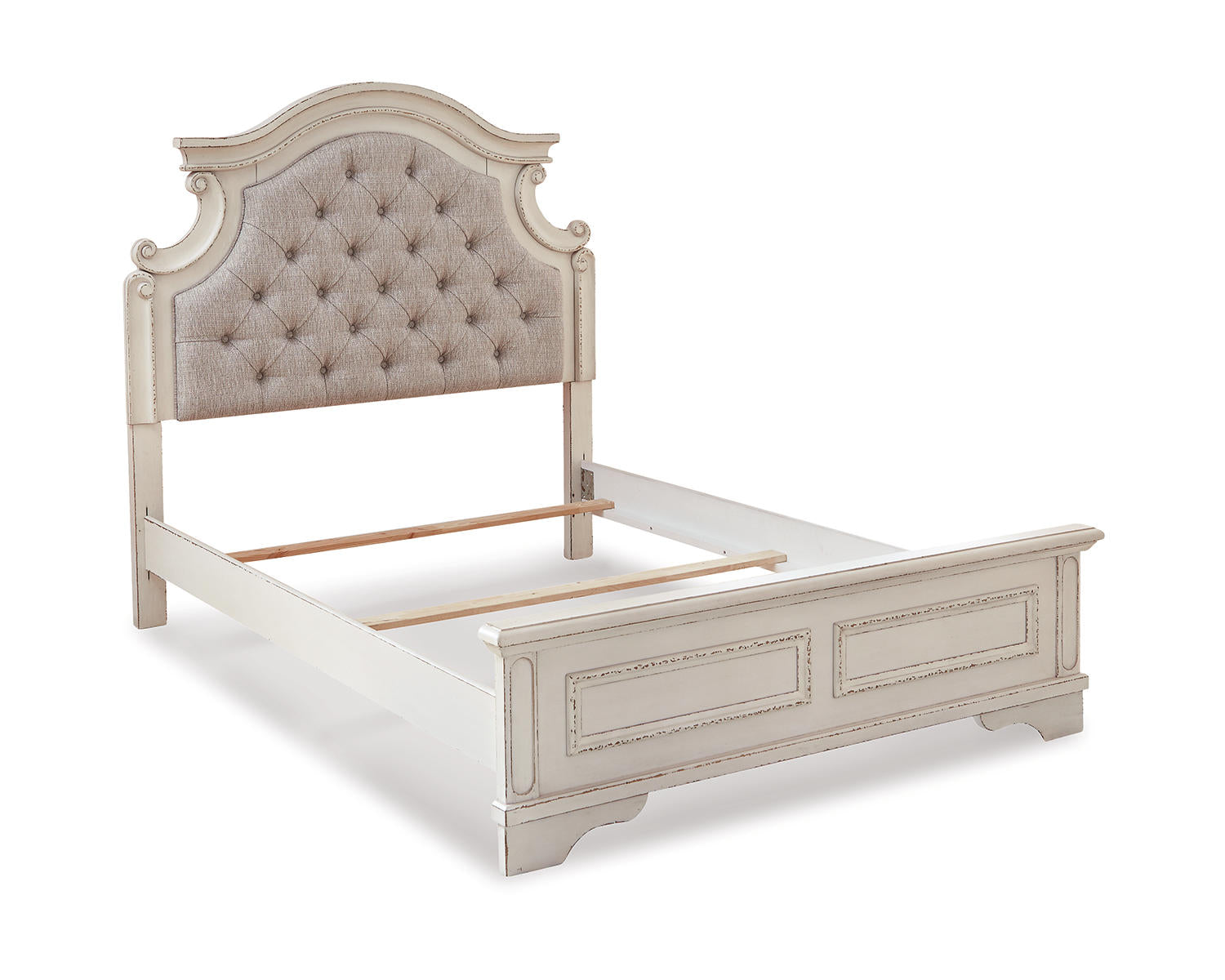 Realyn Full Panel Bed, Dresser, Mirror, 3-Piece Vanity and Nightstand