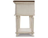 Realyn Twin Upholstered Panel Bed and Nightstand