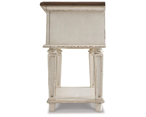 Realyn Twin Upholstered Panel Bed and Nightstand