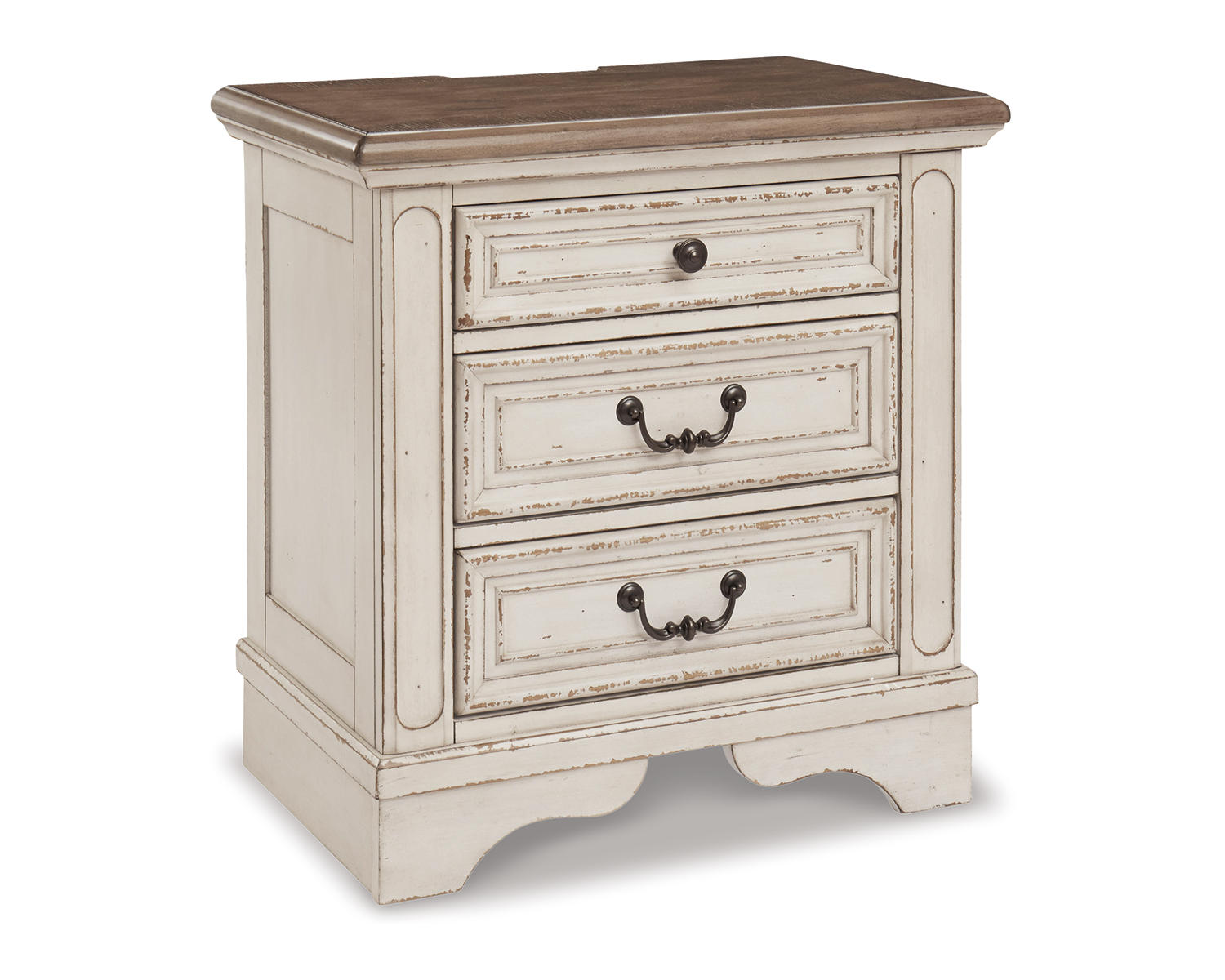 Realyn King Upholstered Panel Bed, Dresser, Mirror, Chest and 2 Nightstands