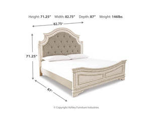 Realyn King Upholstered Panel Bed