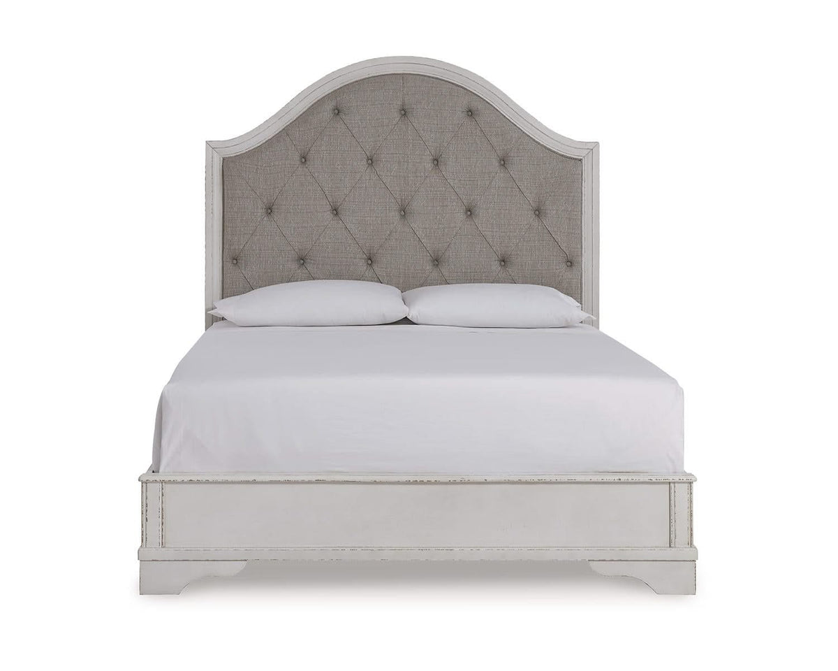 Cama Queen con paneles tapizados Blendon