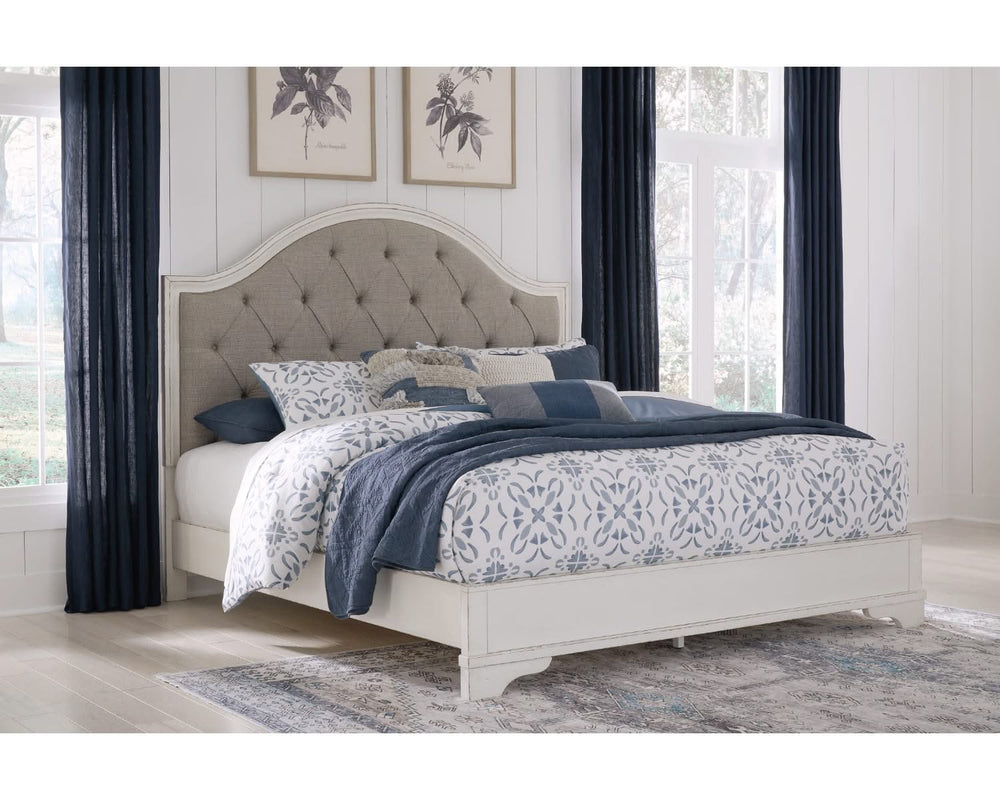 Cama con panel tapizado Blendon King