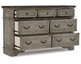 Lodenbay Queen Upholstered Panel Bed, Dresser and Nightstand