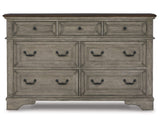 Lodenbay Queen Upholstered Panel Bed, Dresser and Nightstand