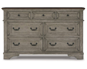 Lodenbay Queen Upholstered Panel Bed, Dresser and Nightstand