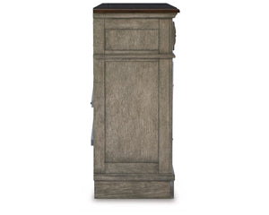 Lodenbay Queen Upholstered Panel Bed, Dresser and Nightstand