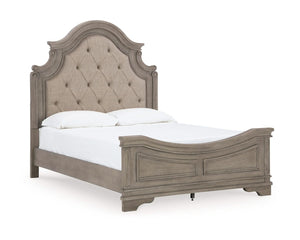 Lodenbay Queen Upholstered Panel Bed, Dresser and Nightstand