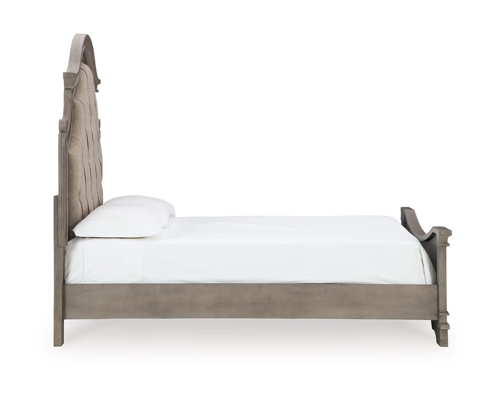 Lodenbay Queen Upholstered Panel Bed, Dresser and Nightstand