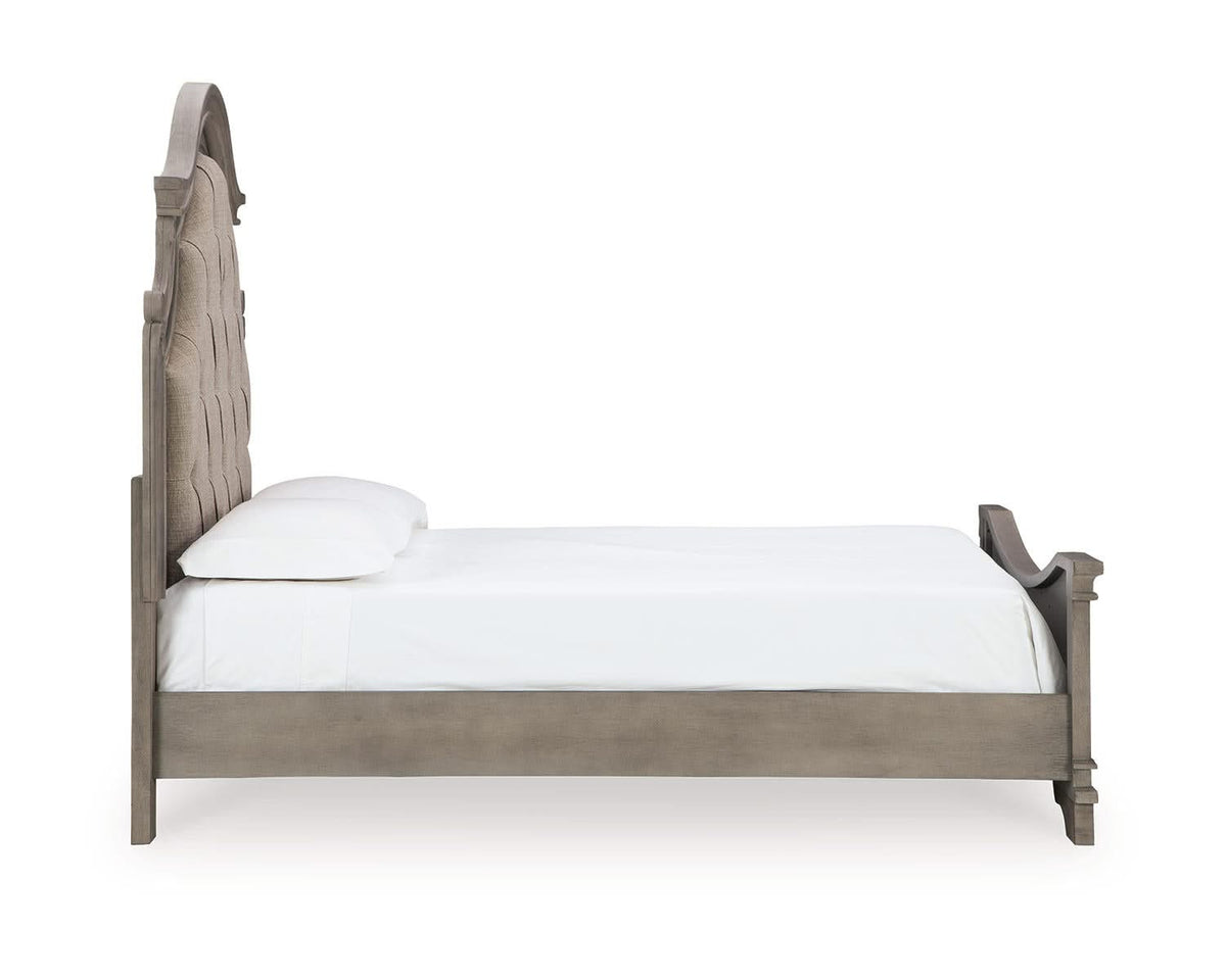 Lodenbay Queen Upholstered Panel Bed, Dresser and Nightstand