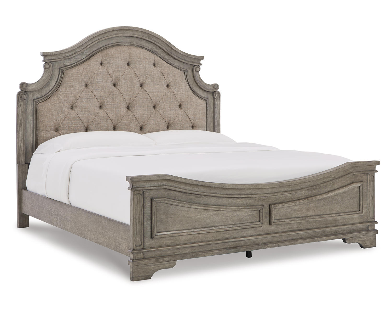 Lodenbay King Upholstered Panel Bed, Dresser, Mirror, and Nightstand