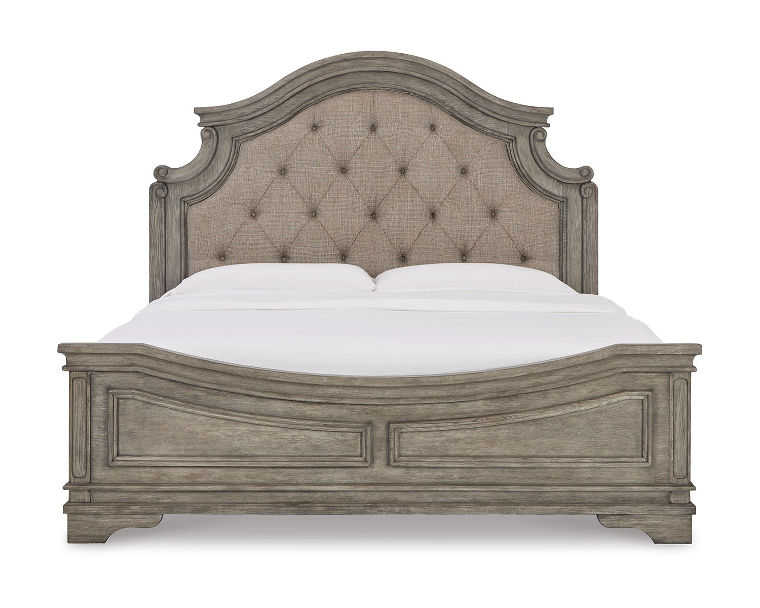 Lodenbay King Upholstered Panel Bed, Dresser, Mirror, and Nightstand