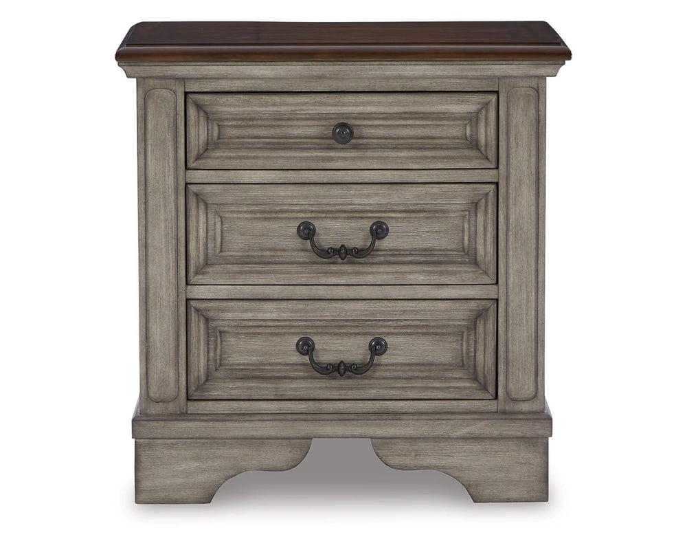 Lodenbay Queen Upholstered Panel Bed, Dresser and Nightstand