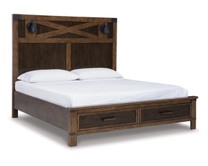 Wyattfield King Panel Bed with Storage