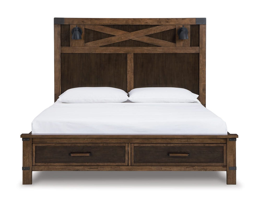 Wyattfield King Panel Bed with Storage