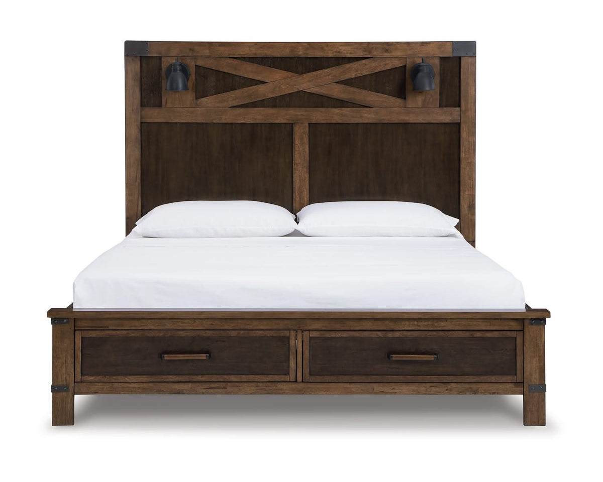 Wyattfield King Panel Bed with Storage