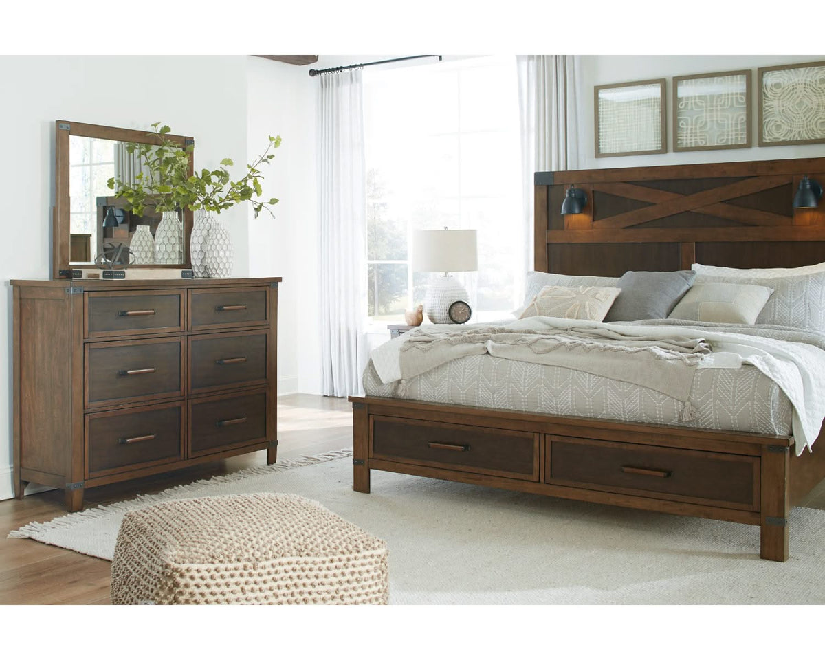 Cómoda y espejo Wyattfield
