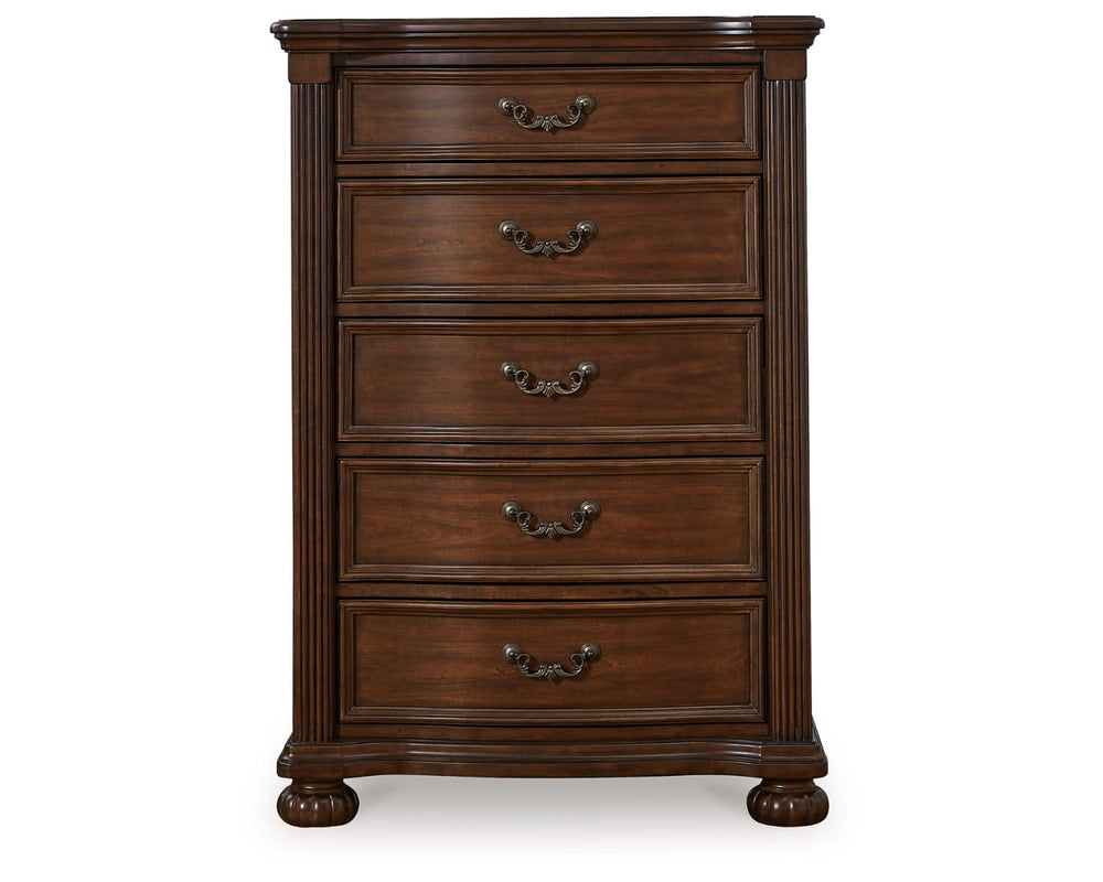 Lavinton Queen Poster Bed, Dresser, Mirror, Chest and Nightstand