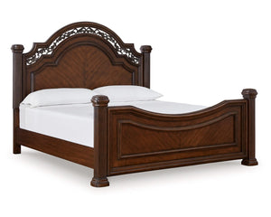 Cama con dosel Queen, cómoda y mesita de noche Lavinton