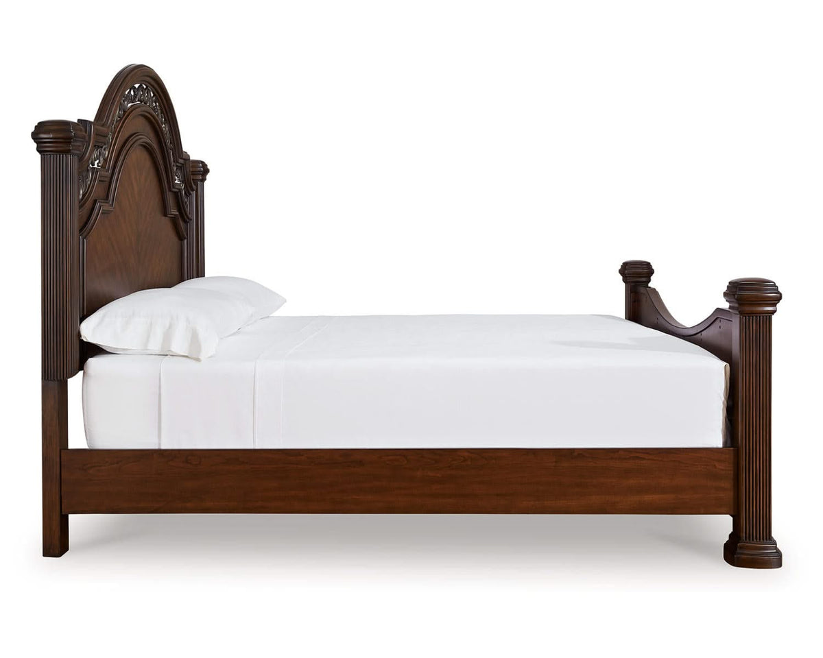 Cama con dosel Queen, cómoda y mesita de noche Lavinton