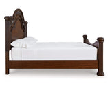 Cama con dosel Queen, cómoda y mesita de noche Lavinton