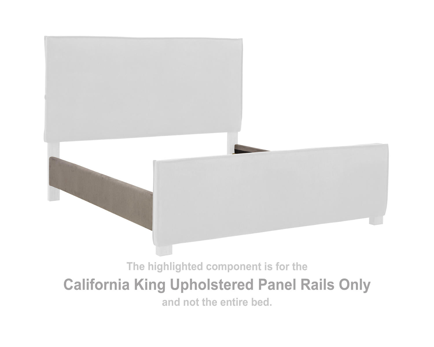 Krystanza Californina King Upholstered Panel Rails