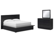 Londer King Panel Bed, Dresser and Mirror