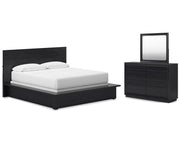 Londer California King Panel Bed, Dresser and Mirror