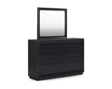 Cama California King con paneles, tocador y espejo de Londer