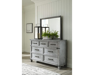 Russelyn King Panel Storage Bed, Dresser, Mirror and Chest