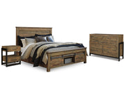 Sommerford Queen Panel Storage Bed, Dresser and Nightstand