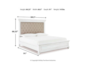 Kanwyn Queen Bed with Mirrored Dresser