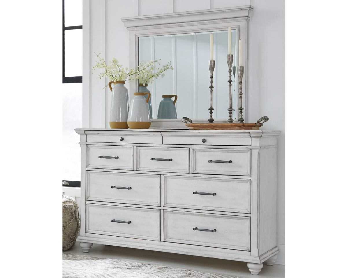Kanwyn Queen Panel Storage Bed, Dresser, Mirror and Nightstand
