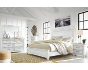 Kanwyn King Panel Bed, Dresser, Mirror, Chest and 2 Nightstands