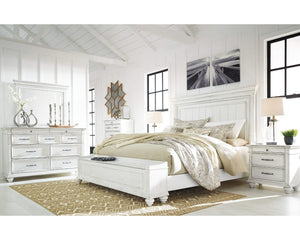 Kanwyn California King Panel Bed with Storage Bench